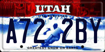 UT license plate A722BY