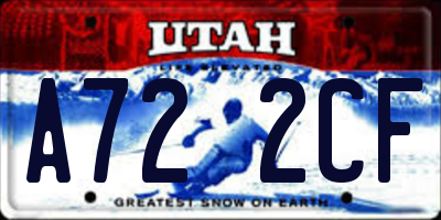 UT license plate A722CF