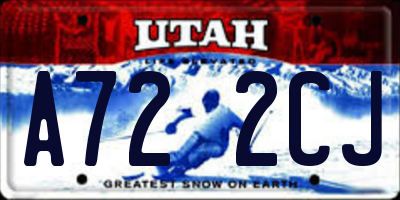 UT license plate A722CJ