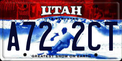 UT license plate A722CT