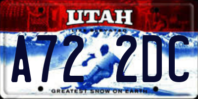 UT license plate A722DC