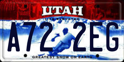 UT license plate A722EG