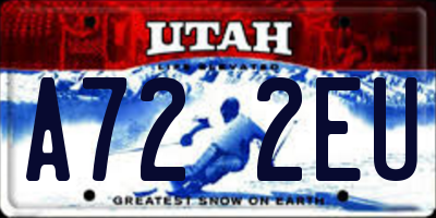 UT license plate A722EU