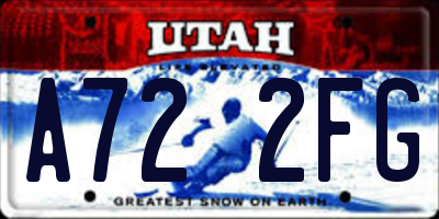 UT license plate A722FG