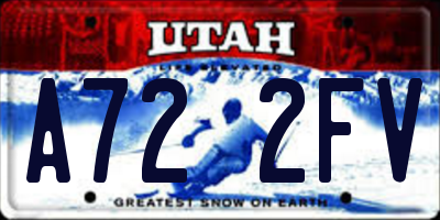UT license plate A722FV