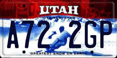 UT license plate A722GP