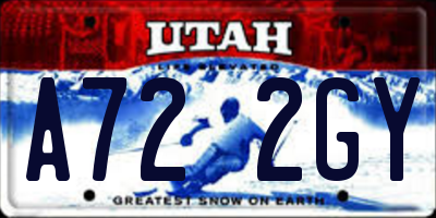UT license plate A722GY