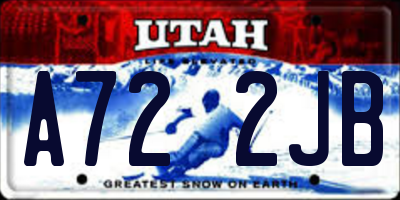 UT license plate A722JB