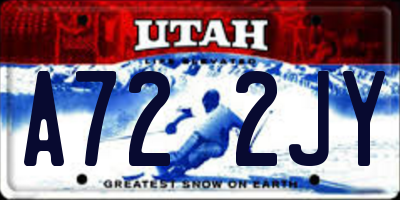 UT license plate A722JY