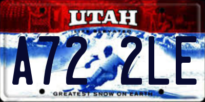 UT license plate A722LE