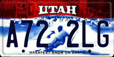 UT license plate A722LG