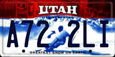 UT license plate A722LI