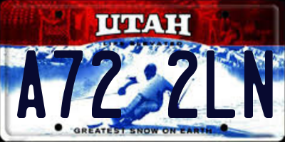 UT license plate A722LN