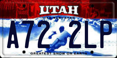 UT license plate A722LP