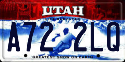 UT license plate A722LQ