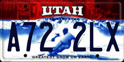 UT license plate A722LX