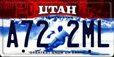 UT license plate A722ML