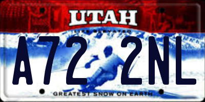 UT license plate A722NL