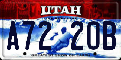 UT license plate A722OB
