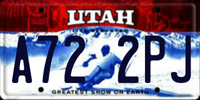 UT license plate A722PJ