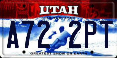 UT license plate A722PT
