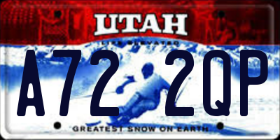UT license plate A722QP
