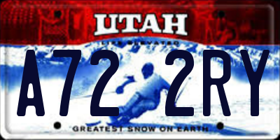 UT license plate A722RY