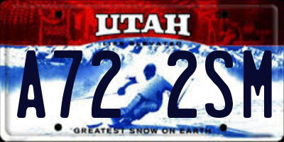 UT license plate A722SM