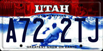 UT license plate A722TJ