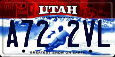 UT license plate A722VL