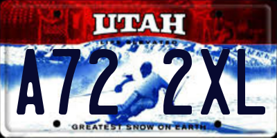 UT license plate A722XL
