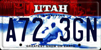 UT license plate A723GN