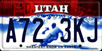 UT license plate A723KJ