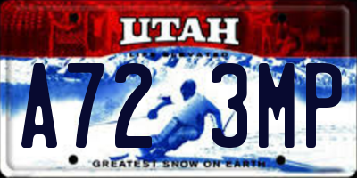 UT license plate A723MP