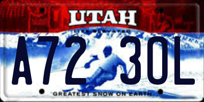 UT license plate A723OL