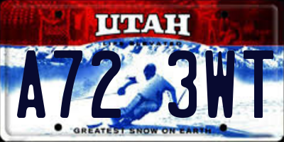 UT license plate A723WT