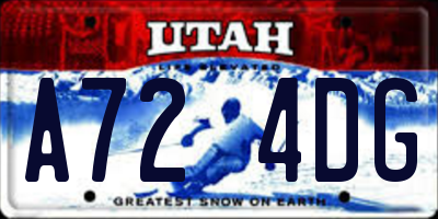 UT license plate A724DG