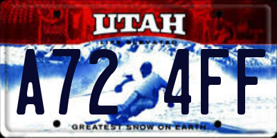 UT license plate A724FF