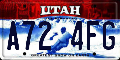 UT license plate A724FG