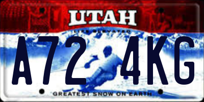 UT license plate A724KG