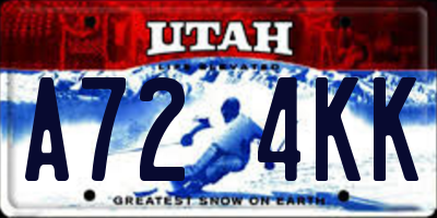UT license plate A724KK