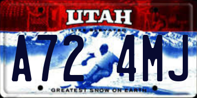 UT license plate A724MJ