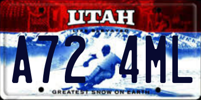UT license plate A724ML