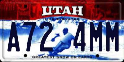 UT license plate A724MM
