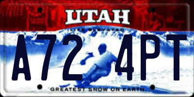 UT license plate A724PT