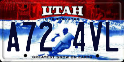 UT license plate A724VL