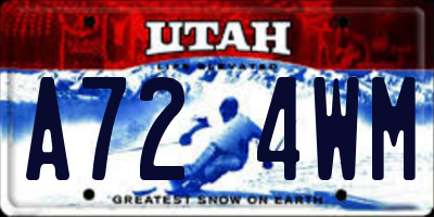 UT license plate A724WM