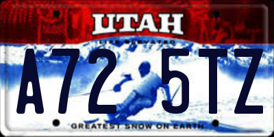 UT license plate A725TZ