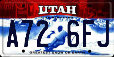 UT license plate A726FJ