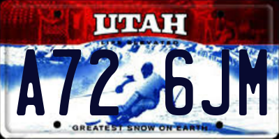 UT license plate A726JM